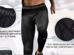 Arsuxeo Men Compression Pants, M - Image 3