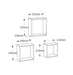 Комплект настенных полок FSS100 белый 270/240/210 мм DOMAX - Image 2