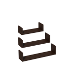 Seinariiulite komplekt FUS1 wenge (U-tüüpi) 420/340/260 mm DOMAX