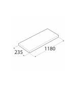 Floating Shelf FS 1180x235 mm Black DOMAX - Image 2