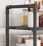 Kitchen Microwave Rack, 2-Tier, Black - Image 5