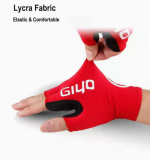 Fingerless Cycling Gloves S, Red - Image 2