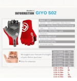Fingerless Cycling Gloves S, Red - Image 3