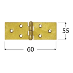 Uksehing Z60 60x55x2,5 mm, Zn Yellow - Pilt 2