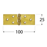 Петля для дверей Z100A 100x25x1,5 мм, Zn Yellow - Image 2