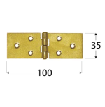 Uksehing Z100B 100x35x1,5 mm, Zn Yellow - Pilt 2