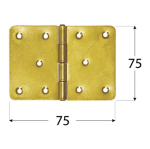 Петля для дверей Z75 75x75x1,8 мм, Zn - Image 2