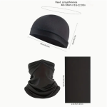 Balaclava cap and scarf "tube", black - Image 2