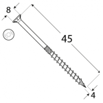 Шуруп по дереву CS 4x45 TX20 (200 шт.упак) - Image 2