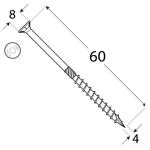 Шуруп по дереву CS 4x60 TX20 (200 шт.упак) - Image 2