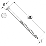 Шуруп по дереву CS 4x80 TX20 (100 шт.упак) - Image 2