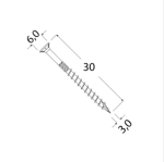 Шуруп по дереву CS 3×30 TX10 (500 шт.упак) - Image 2