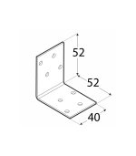Крепёжный уголок KM17 52x52x40x2,0 мм DOMAX - Image 2