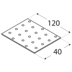 Перфорированная монтажная пластина PP3 120x40x2,0 мм DOMAX - Image 2