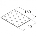 Перфорированная монтажная пластина PP4 160x40x2,0 мм DOMAX - Image 2