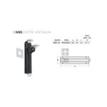Tower drop bolt WRB210 210x52x2.3 mm, Black - Image 2