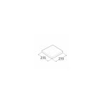 Полка со скрытым креплением FS 235x235 мм, чёрная - Image 2