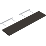 Floating Shelf FS 1180x235 mm Black DOMAX